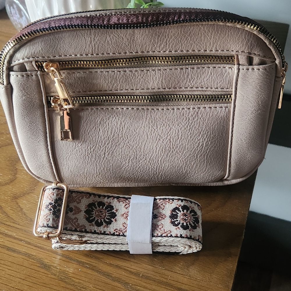 Elegant Tan Crossbody Bag